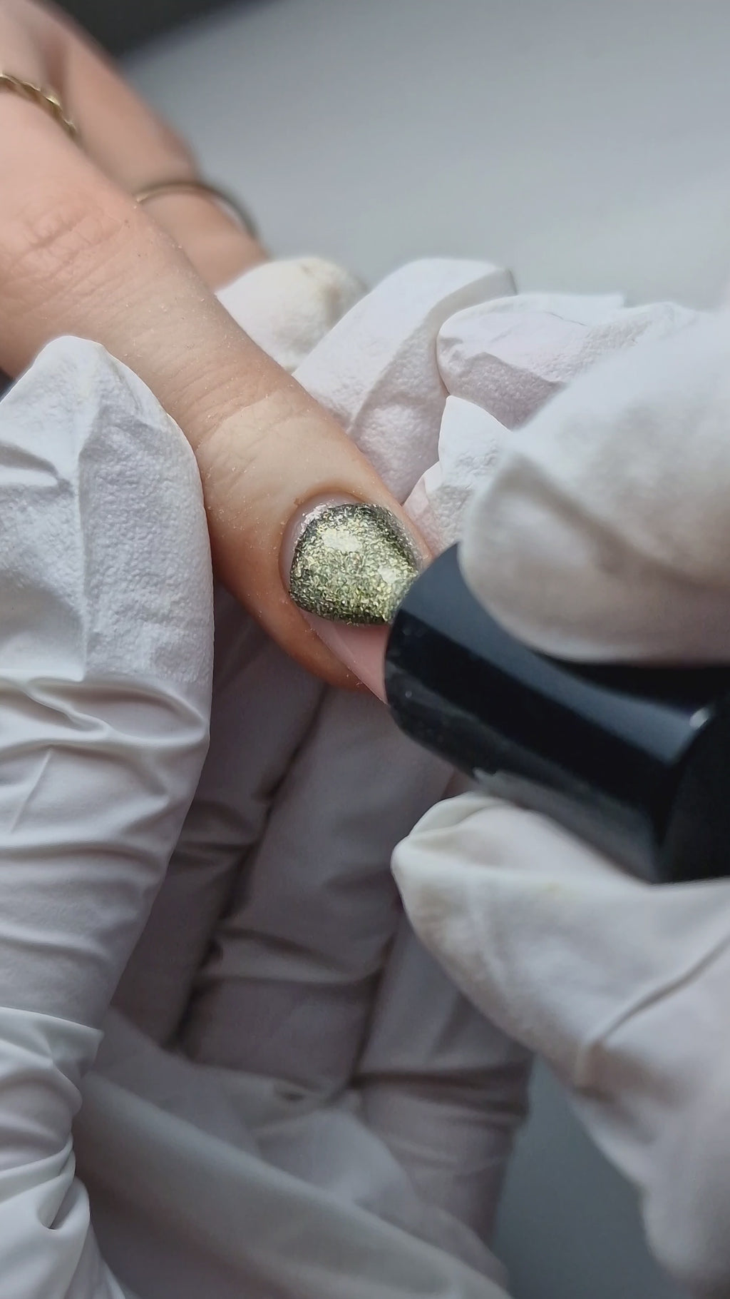 Gold Shimmer Top Gel (tack free)