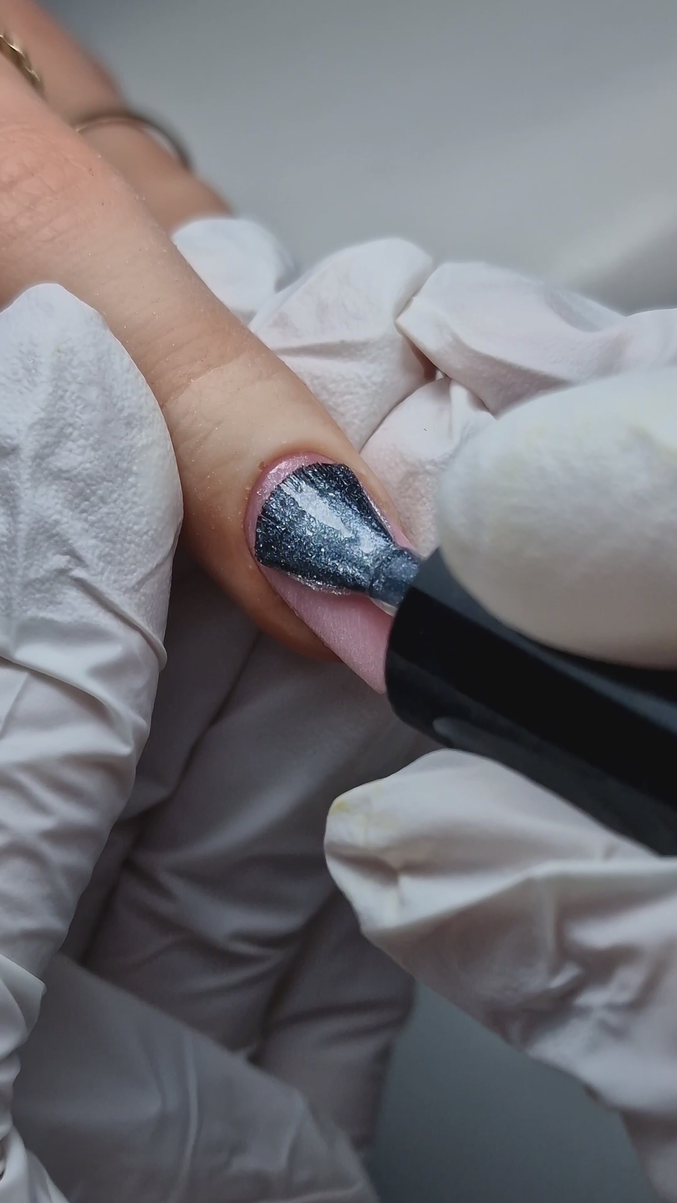 Silver Glitter Top Gel (tack free)